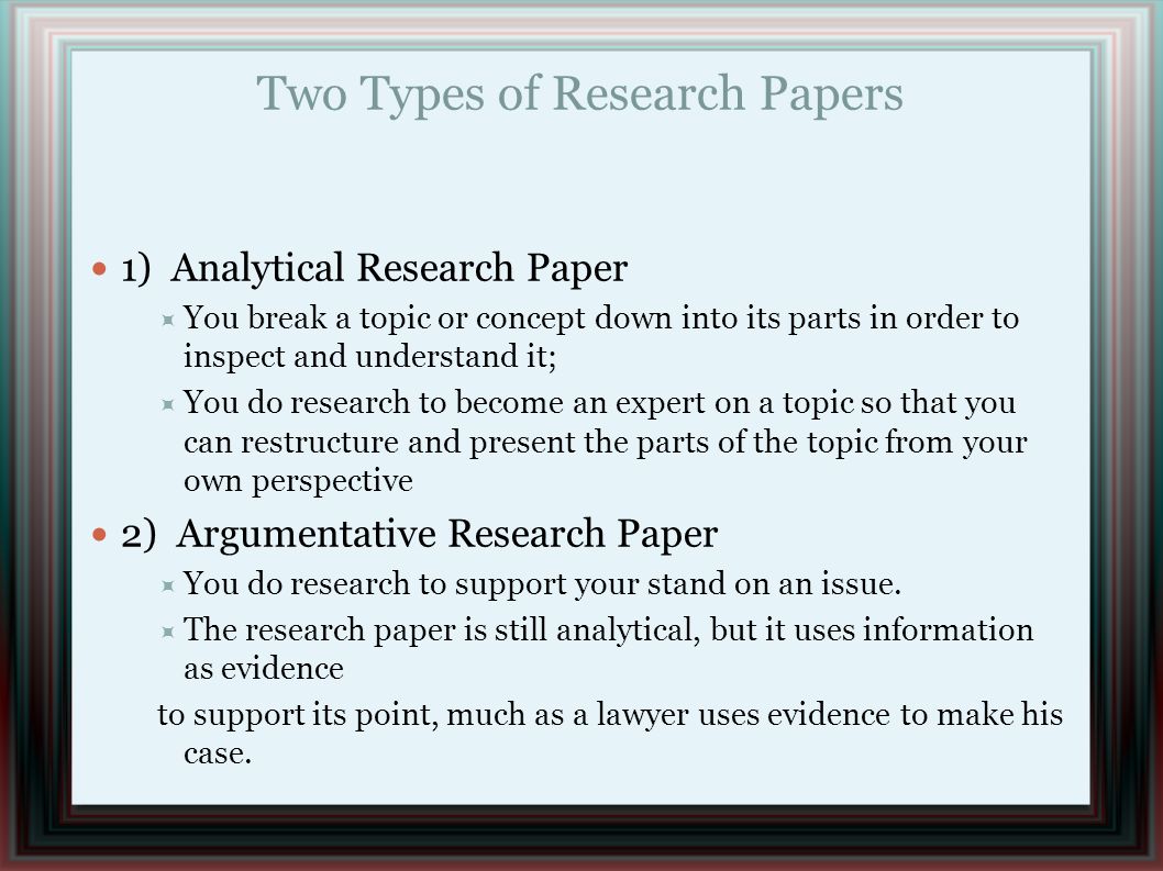 Papers principle research writing